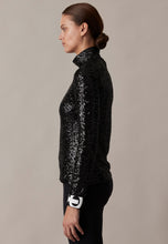 Lade das Bild in den Galerie-Viewer, Damen Pailetten Langarmshirt