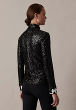 Lade das Bild in den Galerie-Viewer, Damen Pailetten Langarmshirt